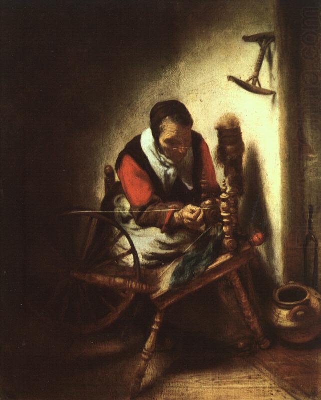 A Woman Spinning, Nicolas Maes